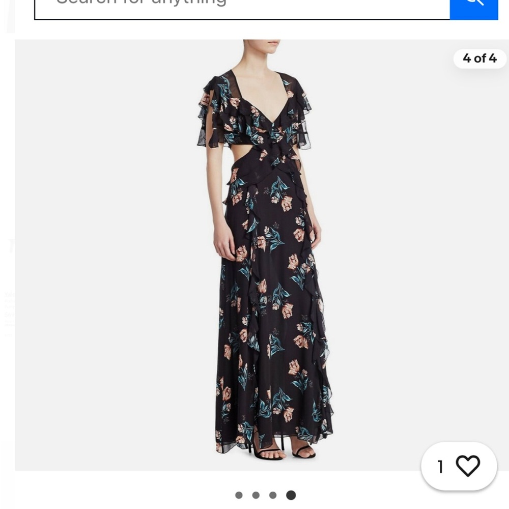 NICHOLAS 'Piper' Flowy Ruffle Cutout
Maxi Silk Dress, Size 4($850) - Picture 2 of 15